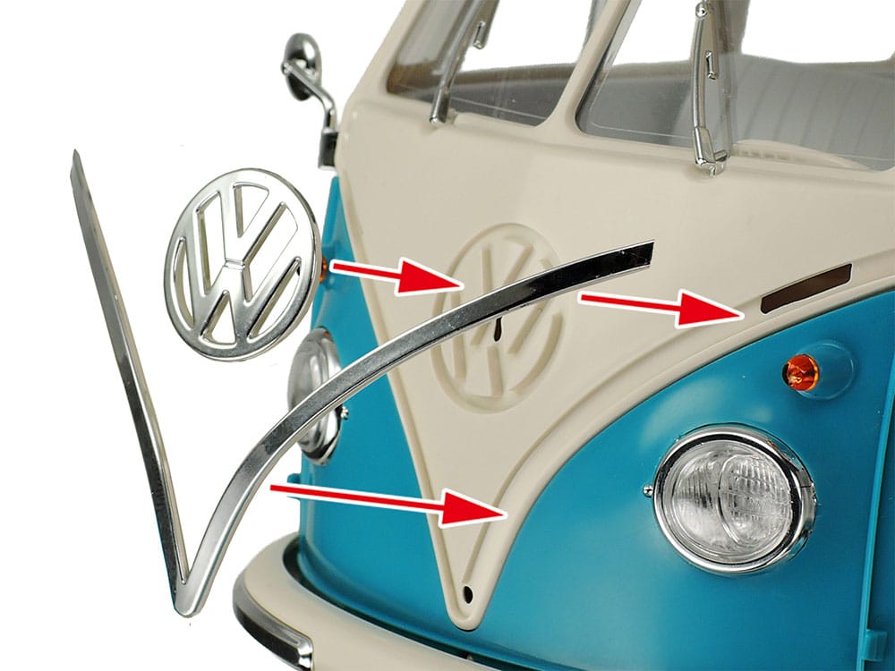 Tamiya - 28101 - Volkswagen Type 2 (Red & White) [clic-loc] - painted model