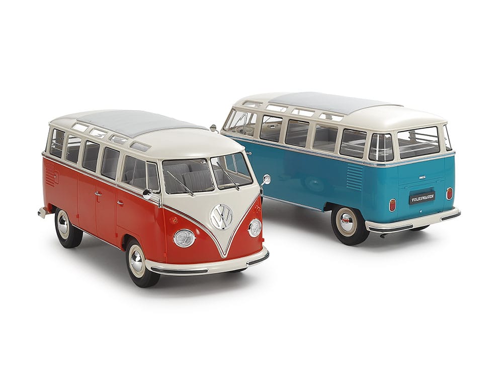 709 - Tamiya - 28101 - Volkswagen Type 2 (Red & White) [clic-loc] - painted model