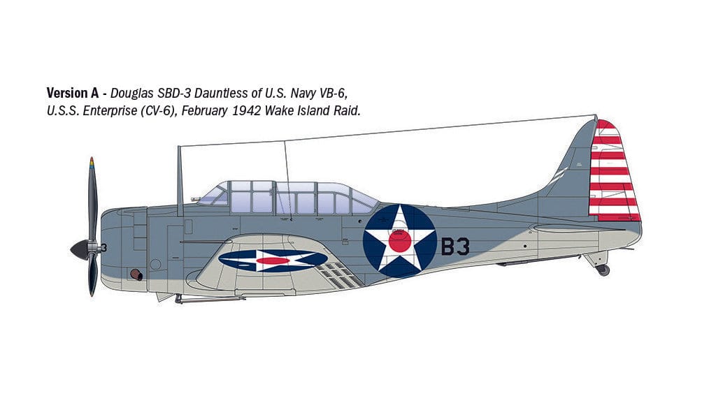 Italeri - 2841 - Douglas SBD-3 Dauntless - paint schemes