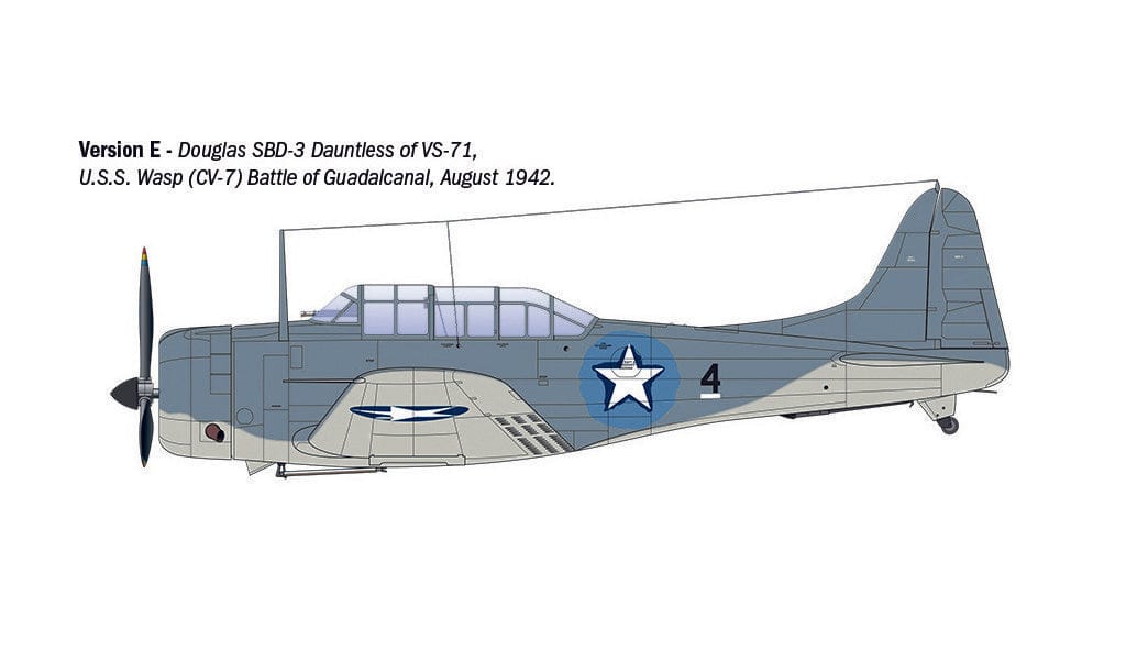 Italeri - 2841 - Douglas SBD-3 Dauntless - paint schemes
