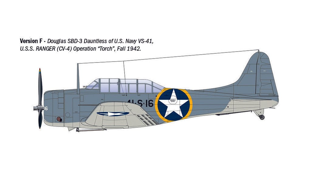 Italeri - 2841 - Douglas SBD-3 Dauntless - paint schemes