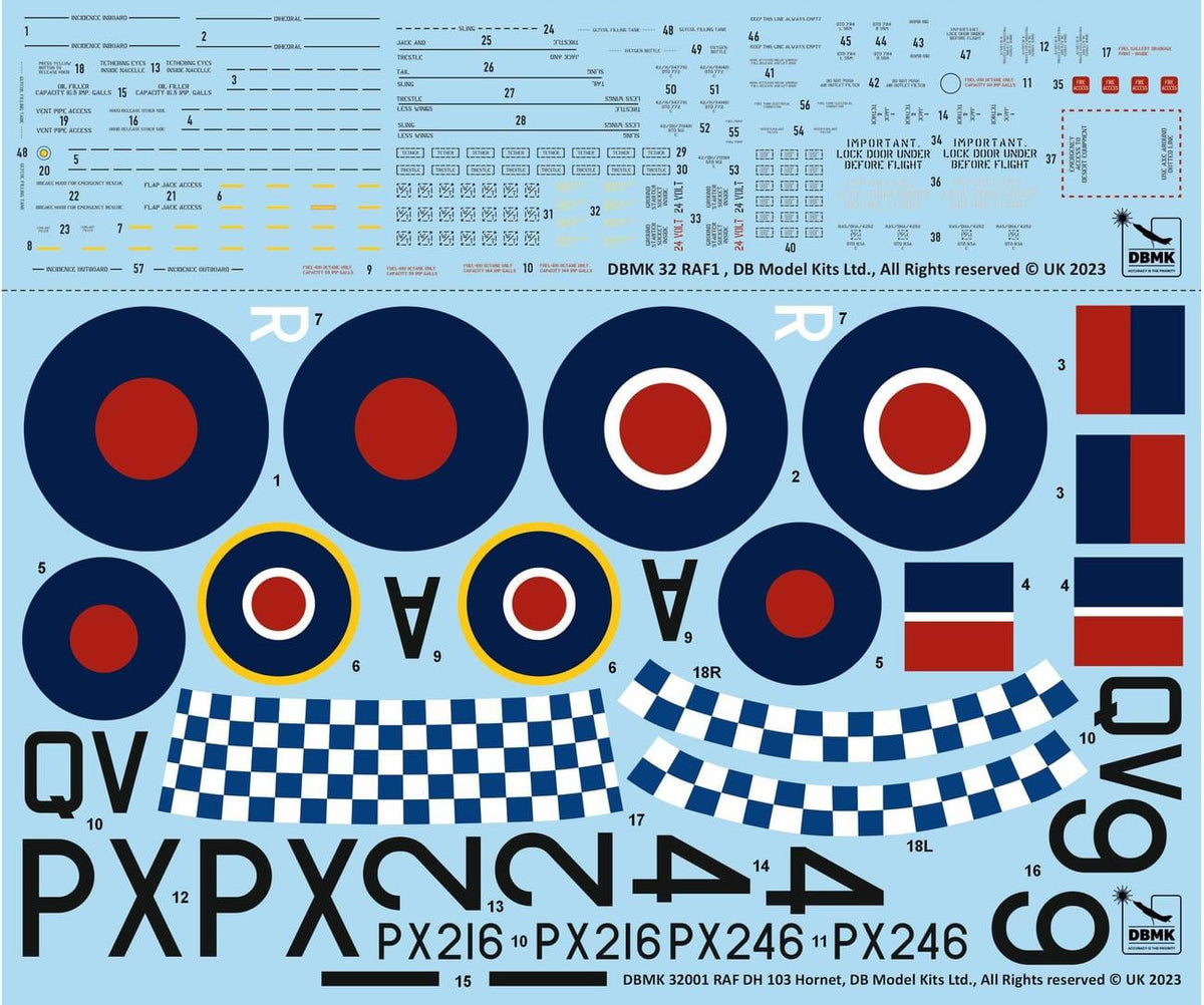 400 - DBMK - 32003 - de Havilland Hornet F.1 / PR.2 - decals