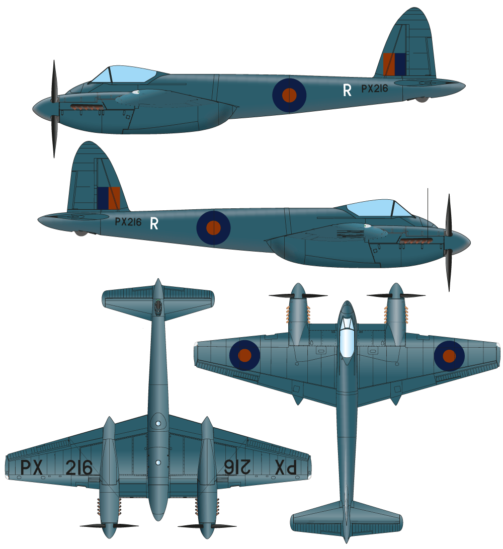 301 - DBMK - 32003 - de Havilland Hornet F.1 / PR.2 - paint schemes