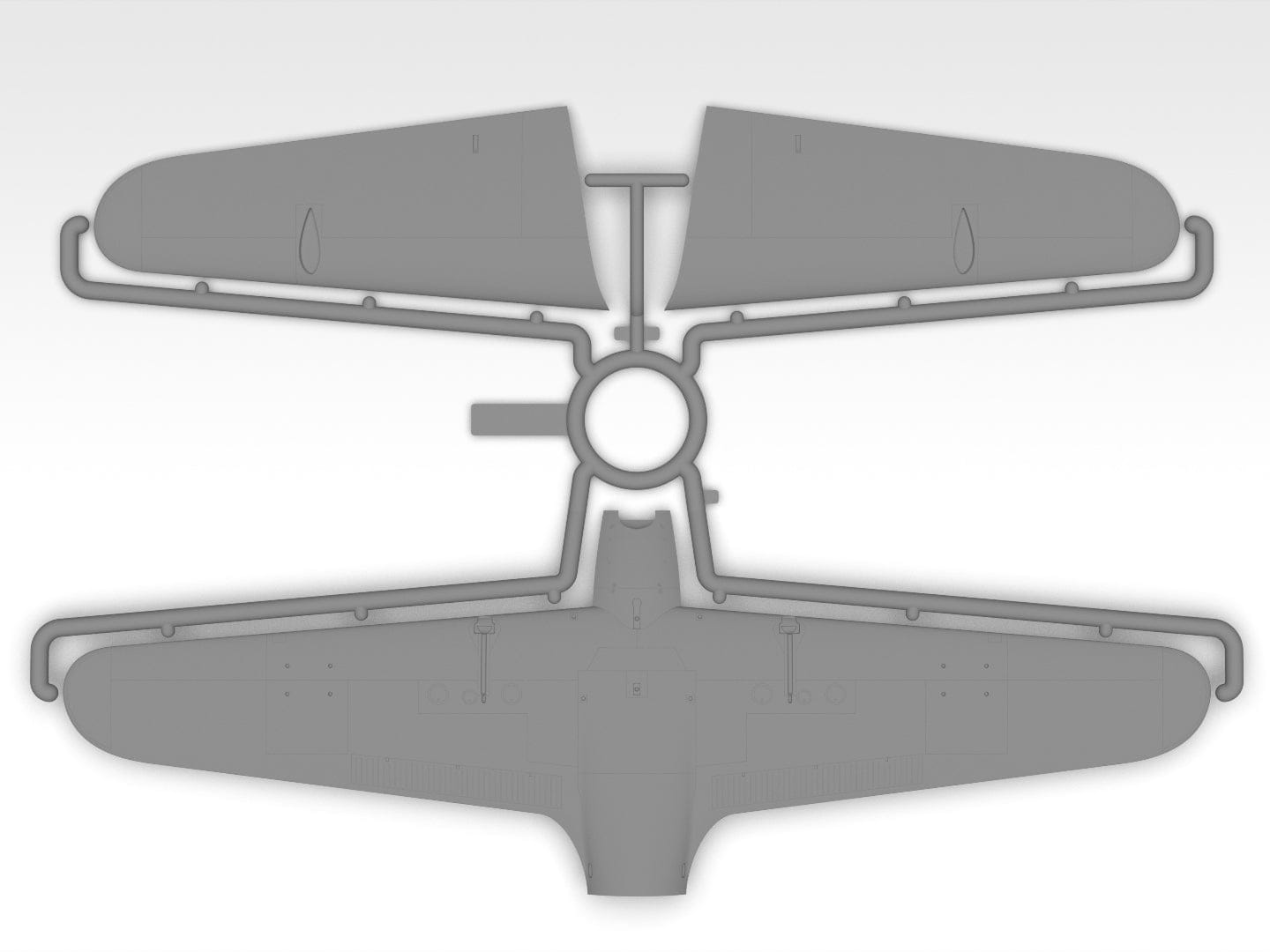 202 - ICM - 32014 - Henschel Hs 123 A-1 - sprue