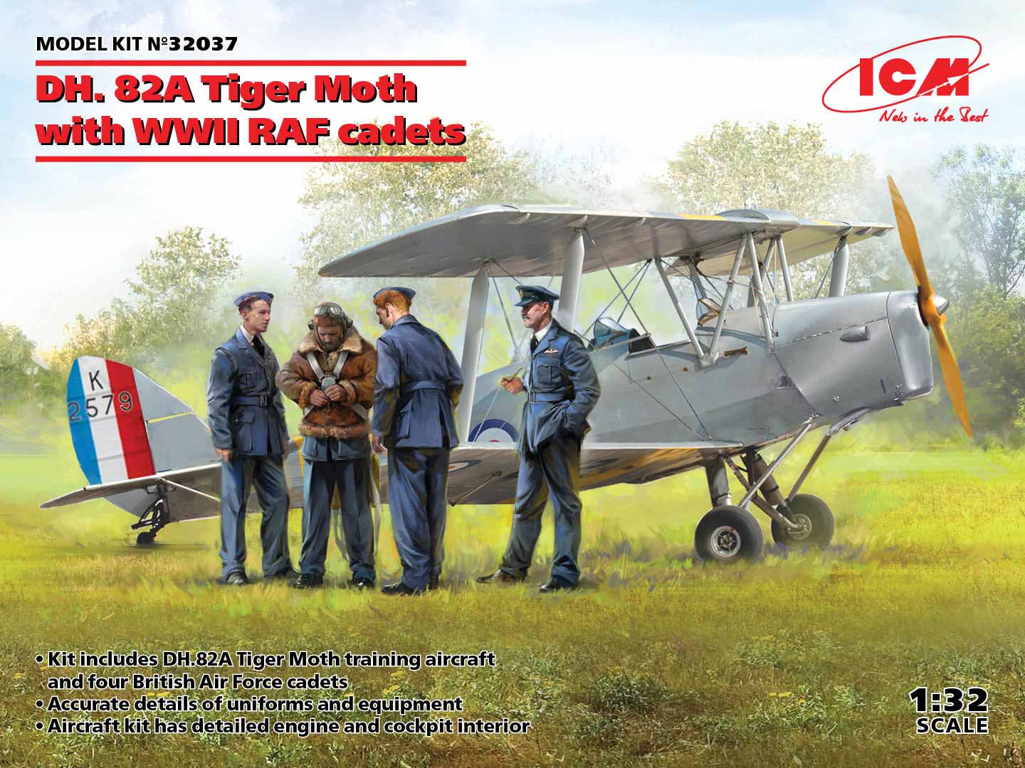 de Havilland DH.82A Tiger Moth avec des pilotes cadets britanniques