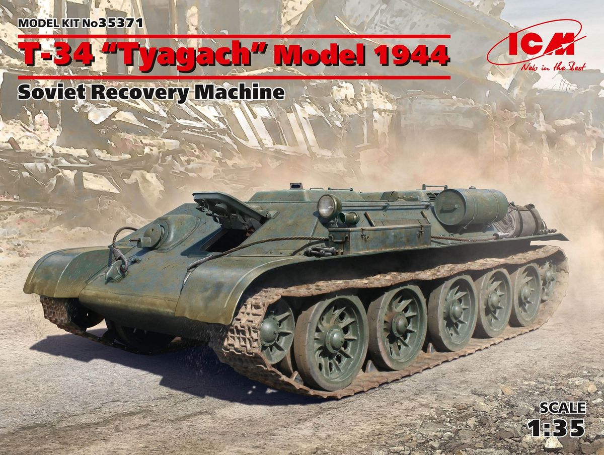 T-34-T Tyagach, année de construction 1944, avec équipage