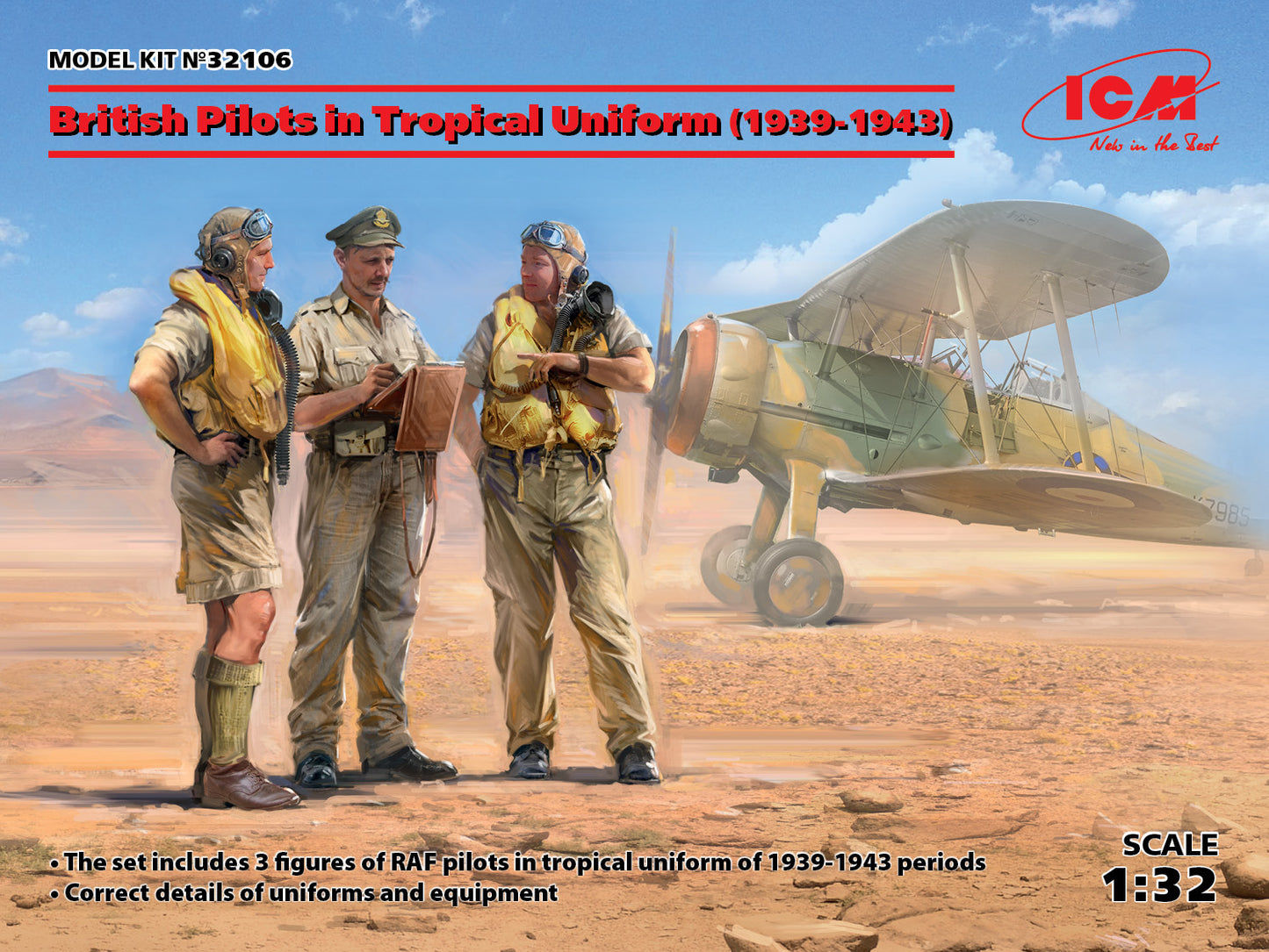 010 - British RAF Pilots in Tropical Uniform (1939-43) - primary image