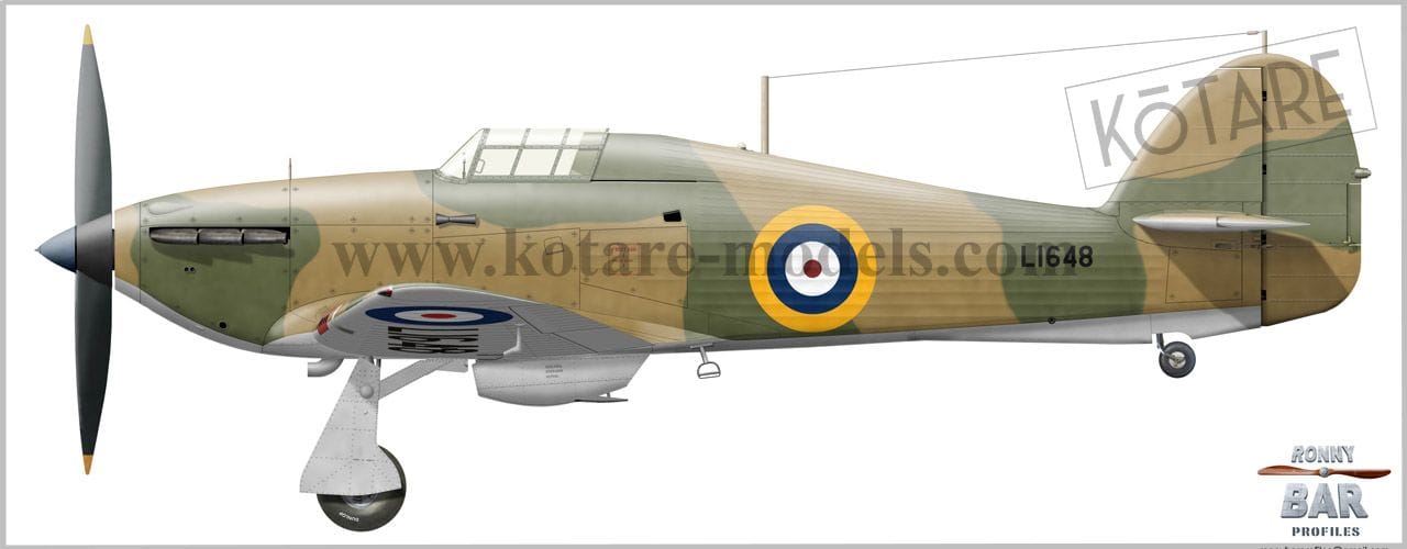 Kotare - 32015 - Hawker Hurricane Mk I (early) - paint schemes