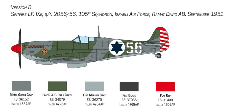 Italeri - 2804 - Supermarine Spitfire Mk IX - paint schemes