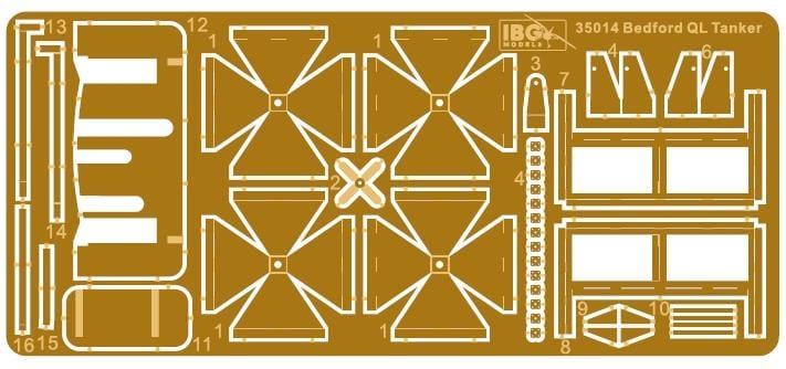 280 - IBG - 35014 - Bedford QLC 3-ton 4×4 Tanker - photo-etched parts