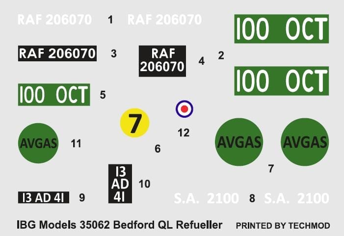 IBG - 35062 - Bedford QLC 3-ton 4×4 Refueller - decals