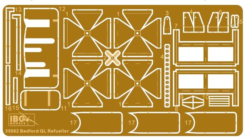 IBG - 35062 - Bedford QLC 3-ton 4×4 Refueller - photo-etched parts