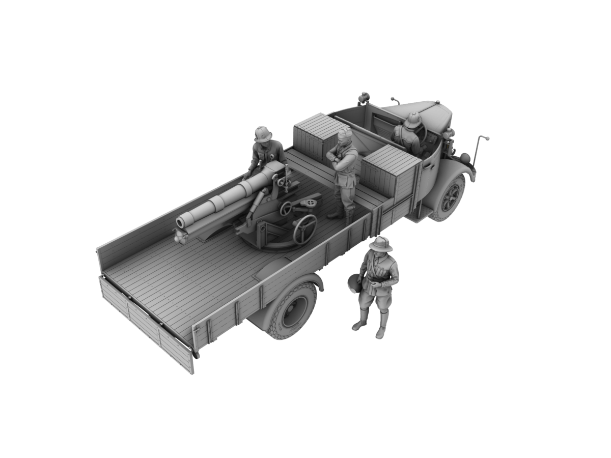 IBG - 35065 - Autocannone da 100/17 su Lancia 3Ro and Crew - digital model