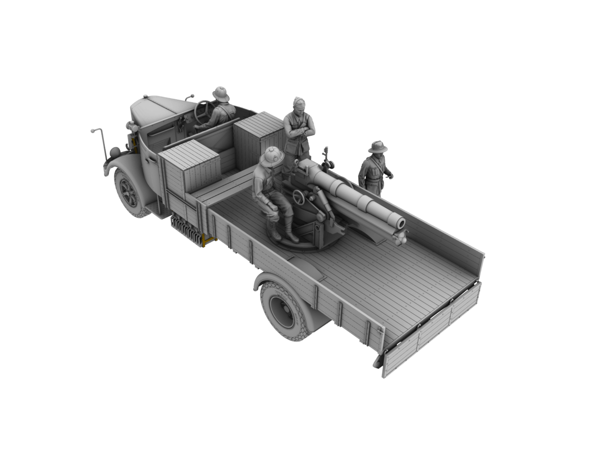 504 - IBG - 35065 - Autocannone da 100/17 su Lancia 3Ro and Crew - digital model