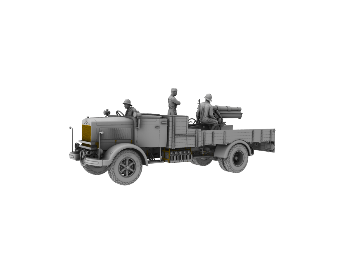 506 - IBG - 35065 - Autocannone da 100/17 su Lancia 3Ro and Crew - digital model