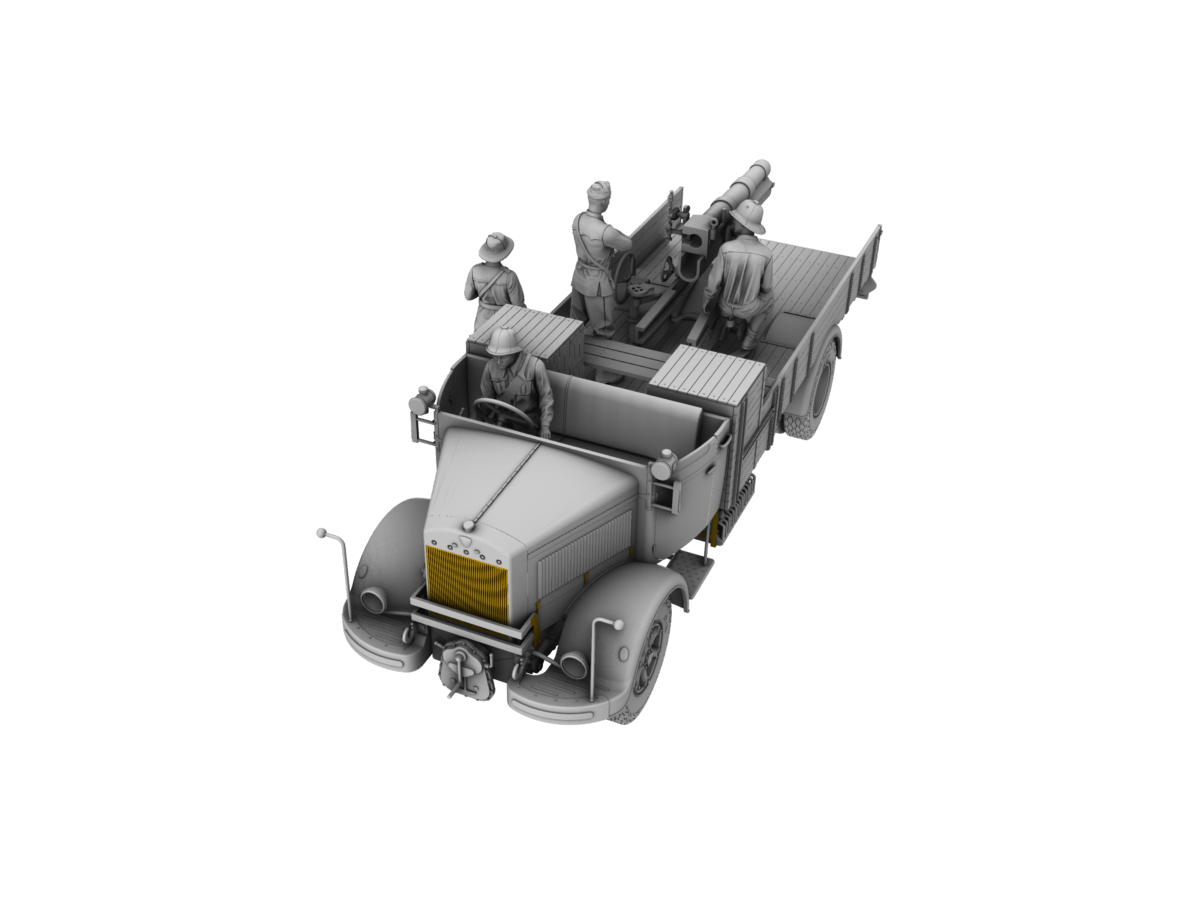 508 - IBG - 35065 - Autocannone da 100/17 su Lancia 3Ro and Crew - digital model