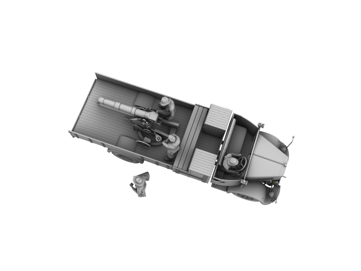 IBG - 35065 - Autocannone da 100/17 su Lancia 3Ro and Crew - digital model