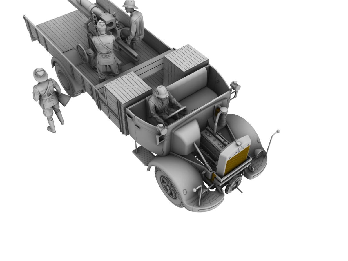 513 - IBG - 35065 - Autocannone da 100/17 su Lancia 3Ro and Crew - digital model