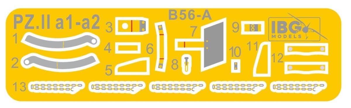 IBG - 35076 - Pz.Kpfw. II Ausf. a/2 - photo-etched parts