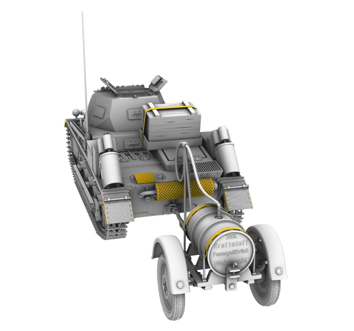 IBG - 35080 - Pz.Kpfw. II Ausf. B with Betr.st.Anh - digital model