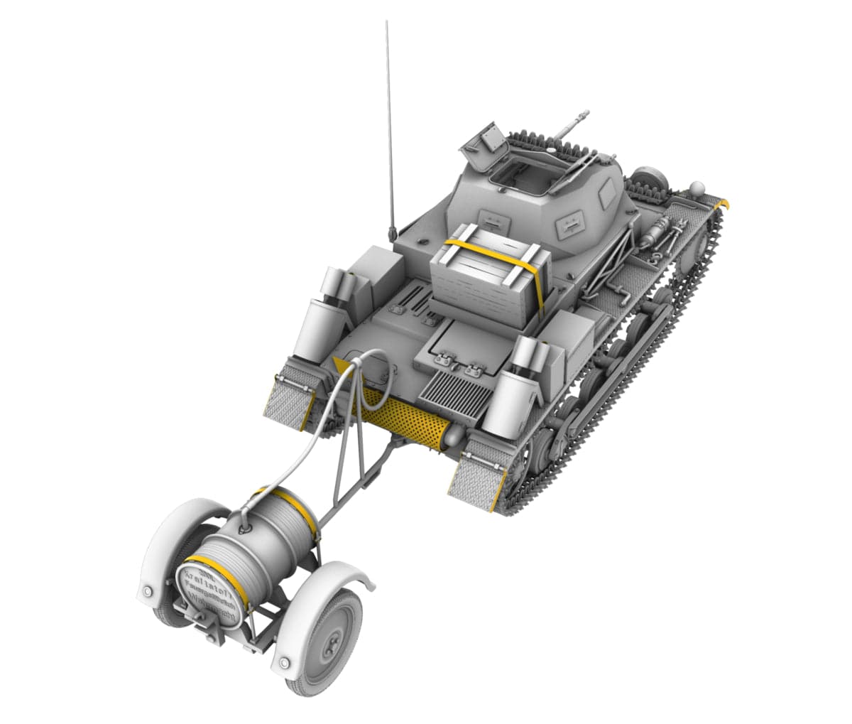 IBG - 35080 - Pz.Kpfw. II Ausf. B with Betr.st.Anh - digital model