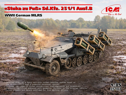 010 - ICM - 35107 - Sd.Kfz. 251/1 Ausf. B Wurfrahmen 40 ‘Stuka zu Fuss’ - primary image