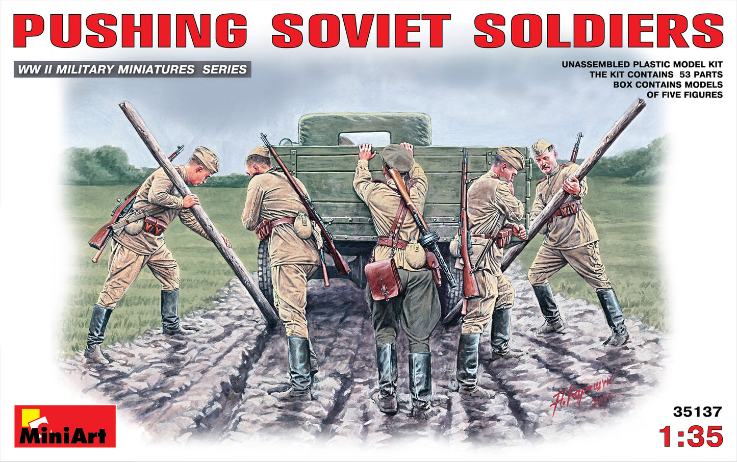 010 - Soviet Soldiers Pushing - primary image