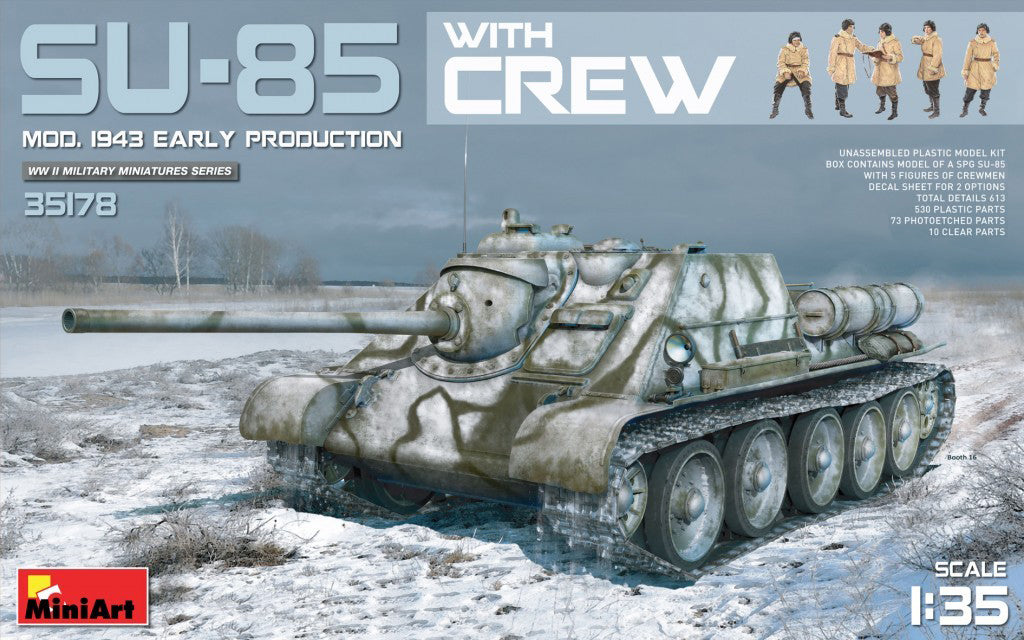 SU-85 obr. 1943 avec équipage (début)