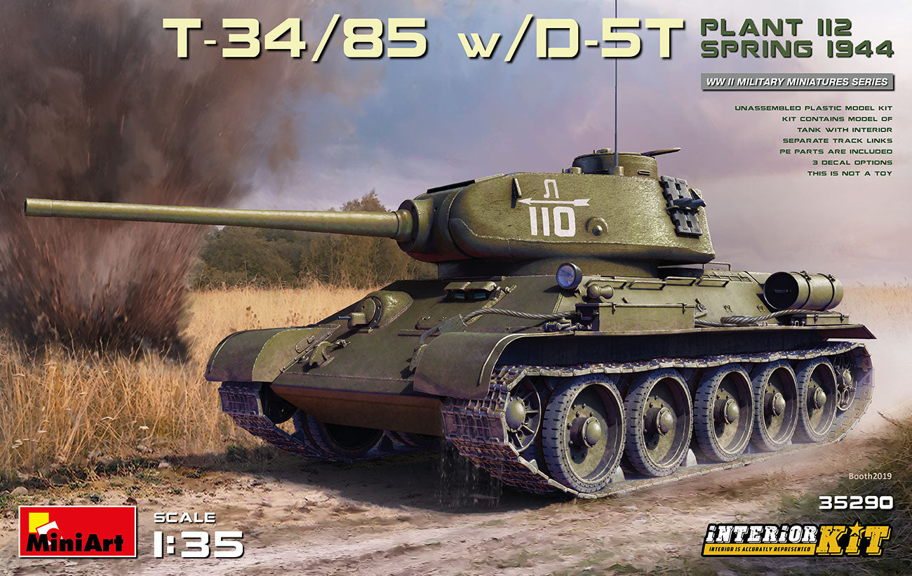 T-34-85 avec D-5T Plant 112 (printemps 1944) avec intérieur