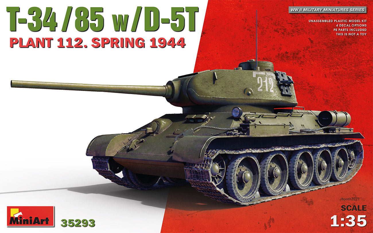 T-34-85 avec D-5T Usine 112 (printemps 1944)