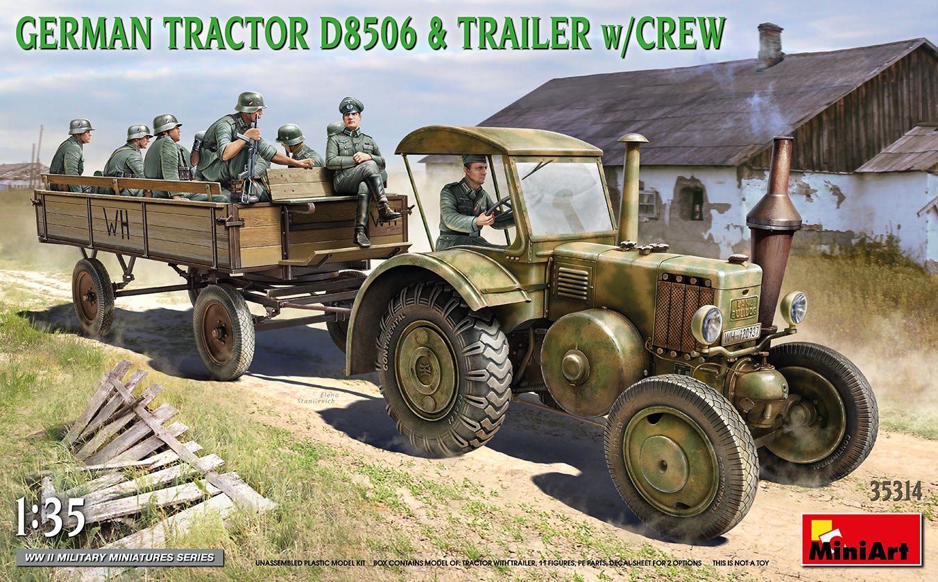 Lanz Bulldog D856 with Infantry and Trailer