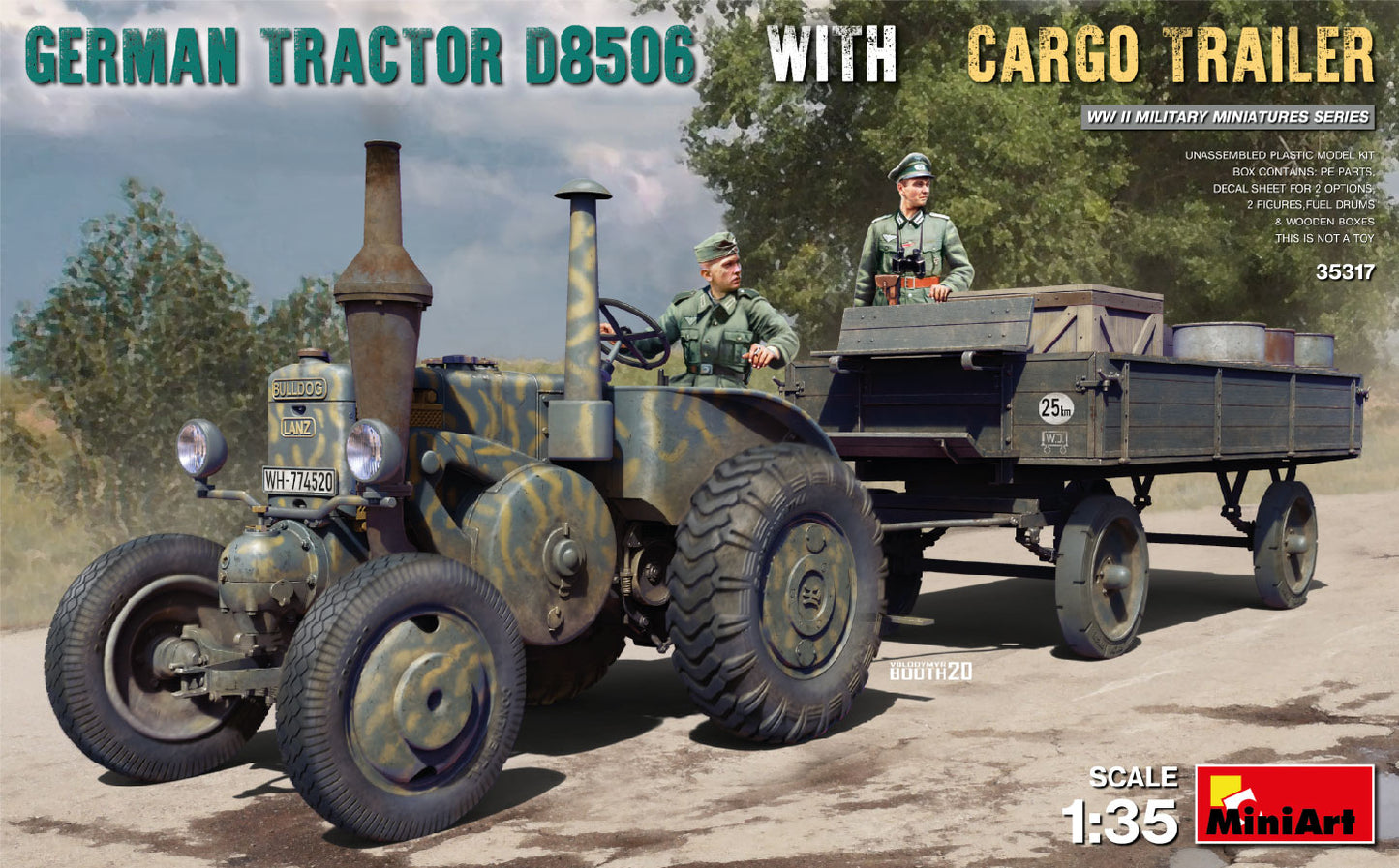 010 - Lanz Bulldog D8506 with Cargo Trailer - primary image