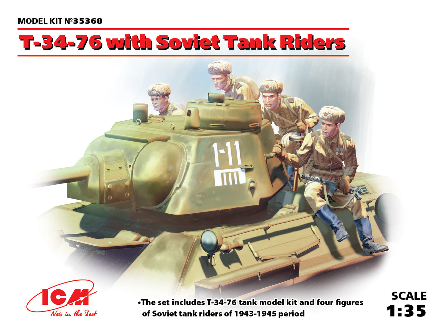 010 - T-34-76 with Tank Riders - primary image