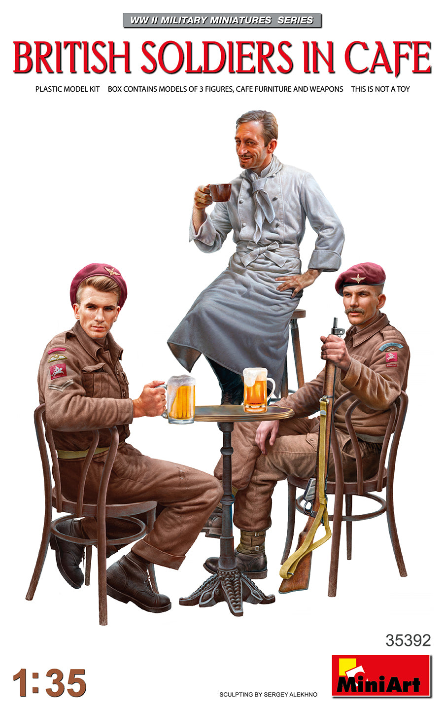 Soldats britanniques au café