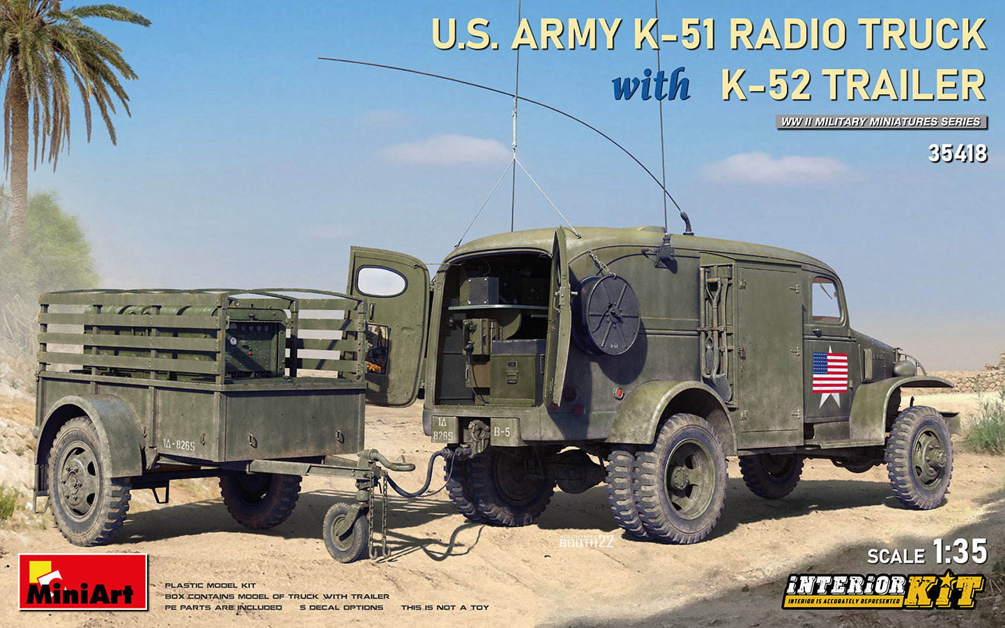 Chevrolet G105 K-51 Radio Truck with G518 K-52 Trailer