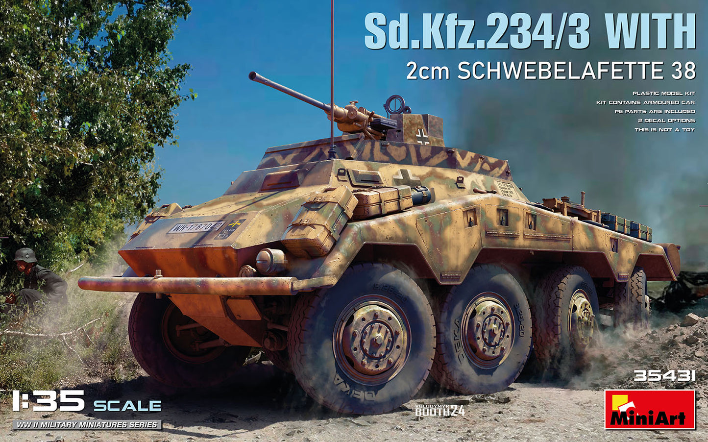 Sd.Kfz. 234/3 with 2cm Schwebelafette 38