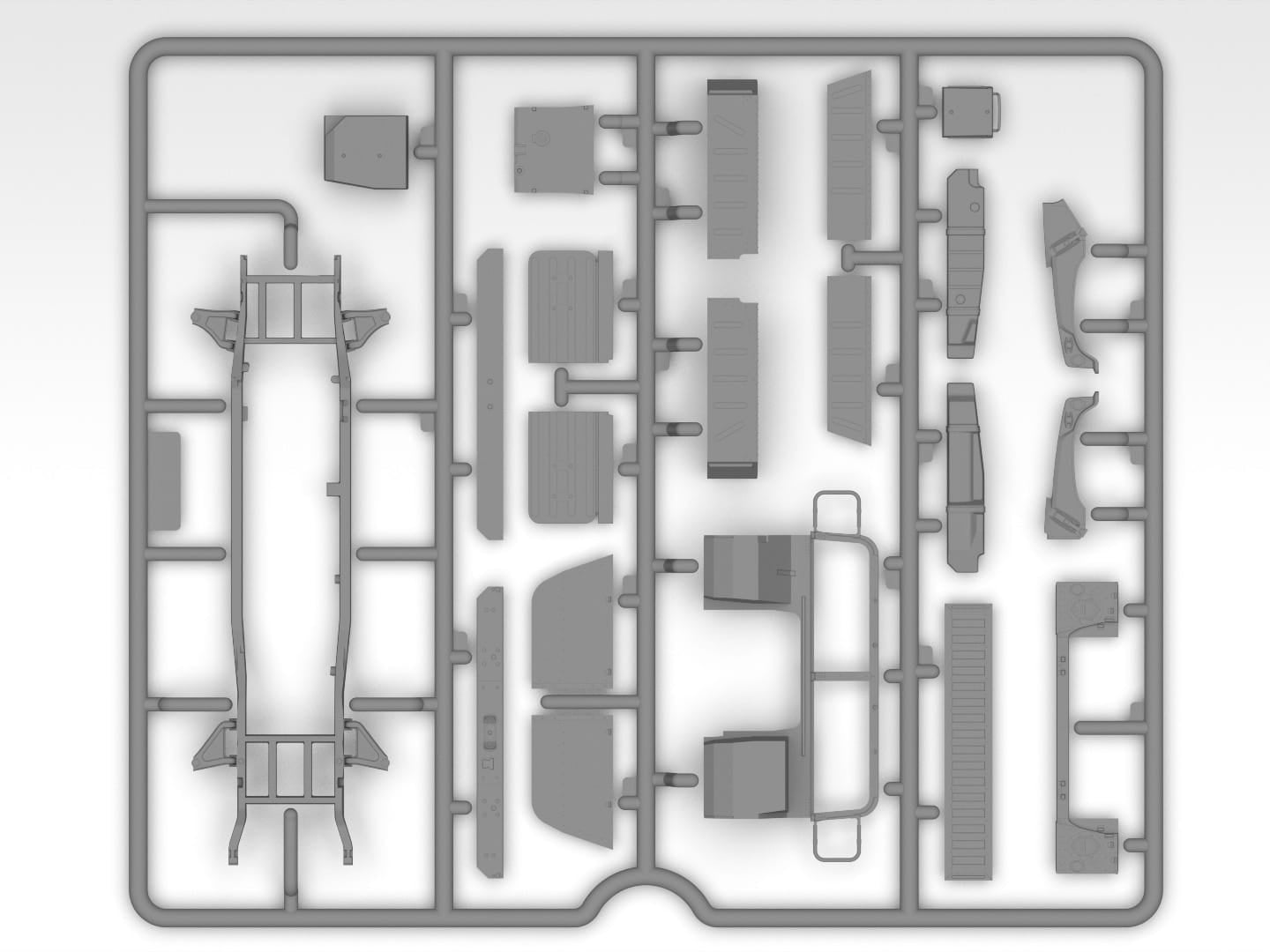 200 - ICM - 35437 - HMMWV Humvee M1025A2 - sprue