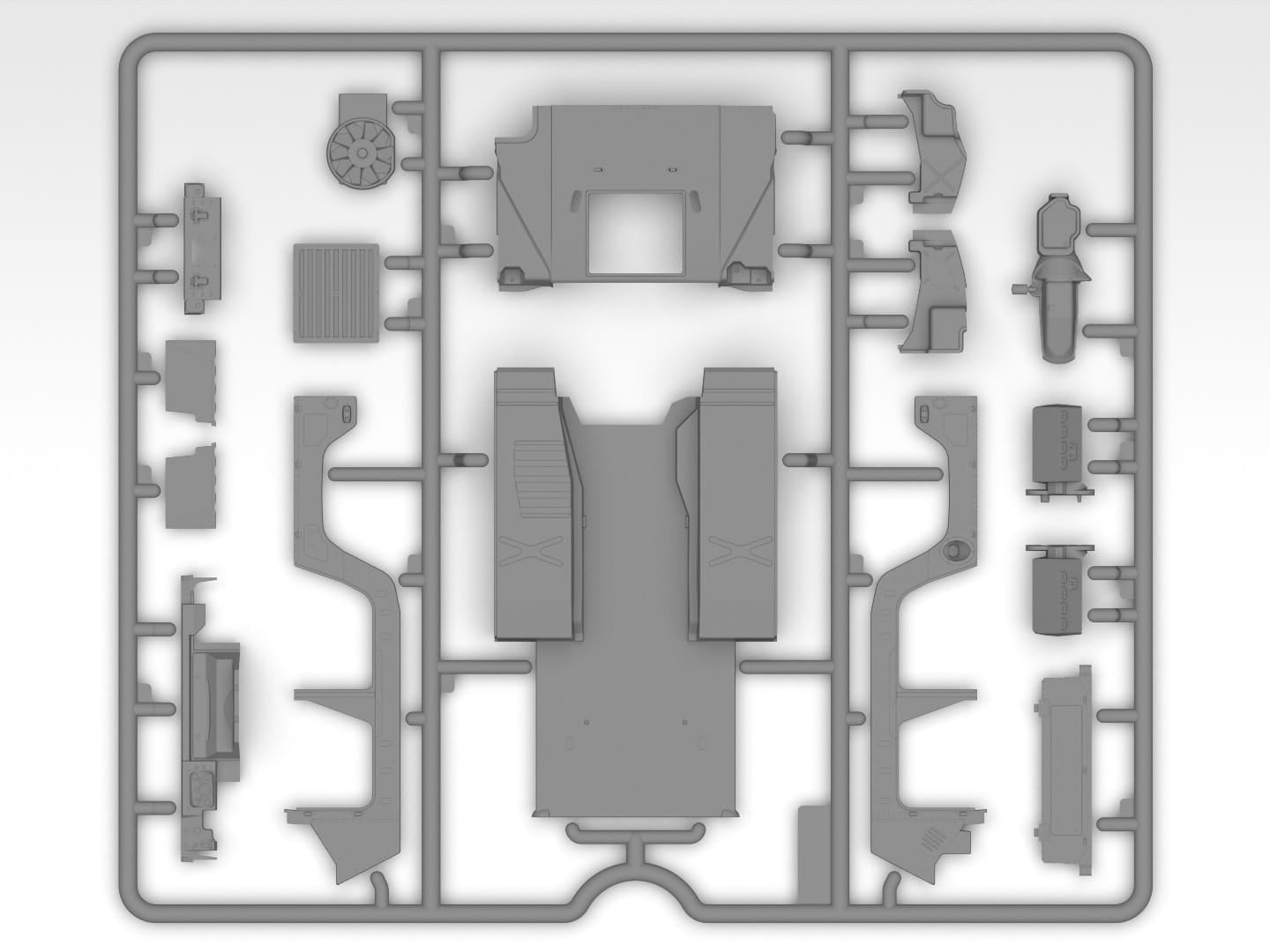 201 - ICM - 35437 - HMMWV Humvee M1025A2 - sprue