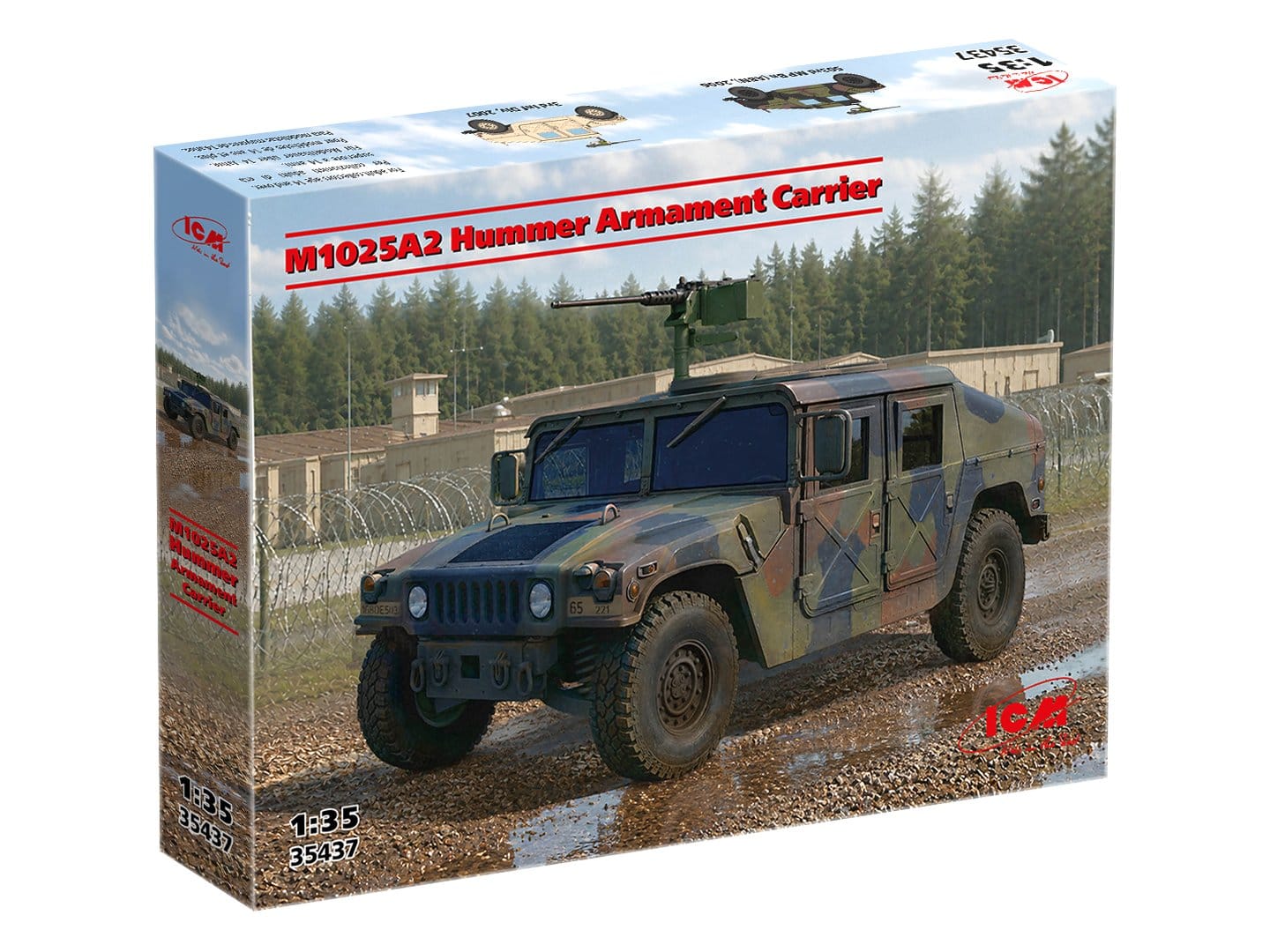 100 - ICM - 35437 - HMMWV Humvee M1025A2 - box front right angle