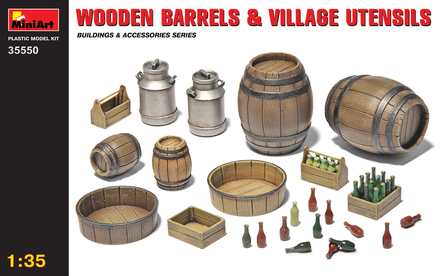 Wooden Barrels and Village Utensils