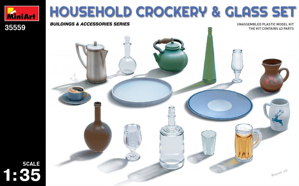 Household Crockery and Glass Set