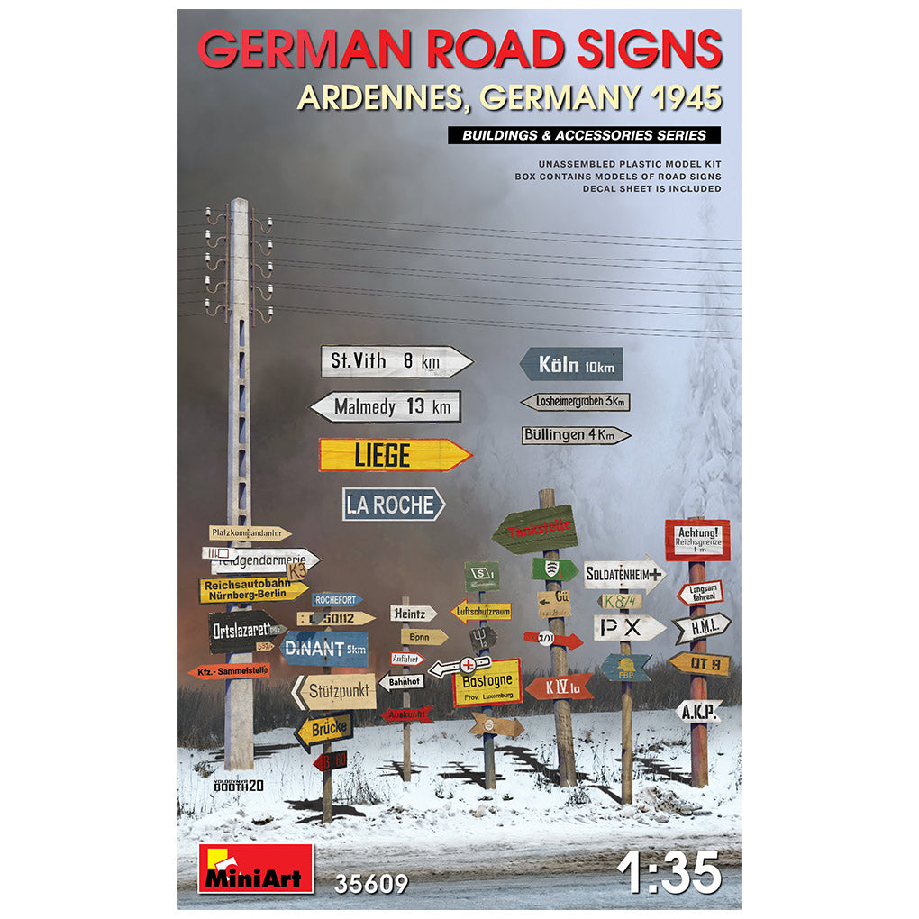 German Road Signs (Ardennes 1945)