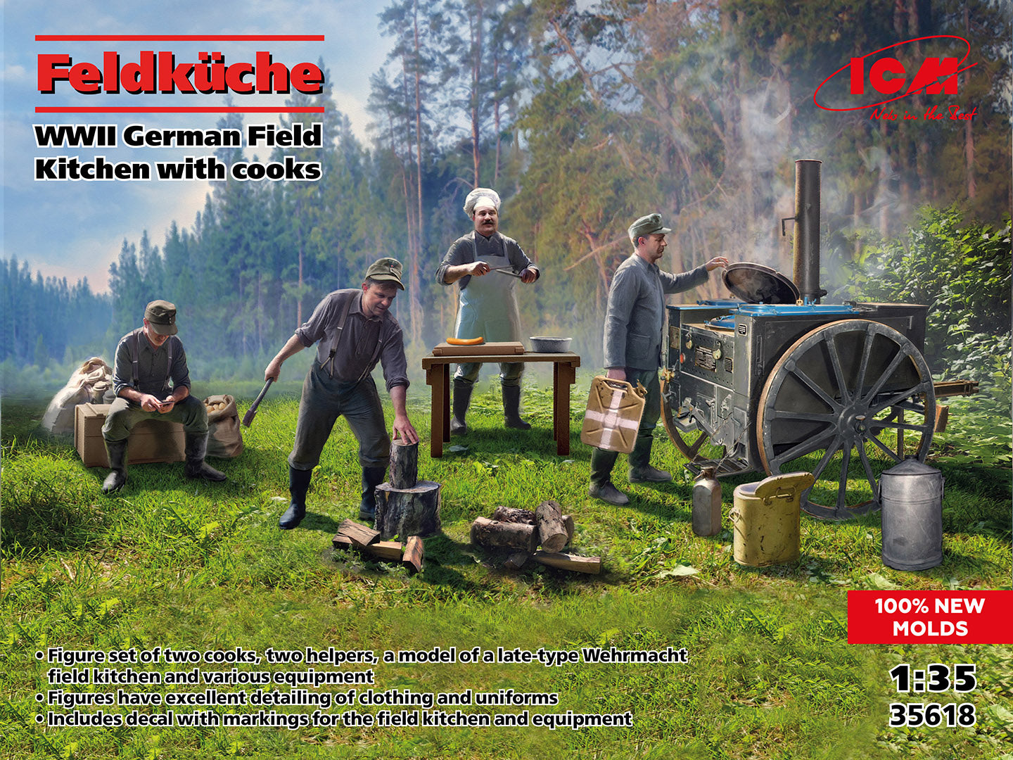 German Feldküche Field Kitchen with Cooks