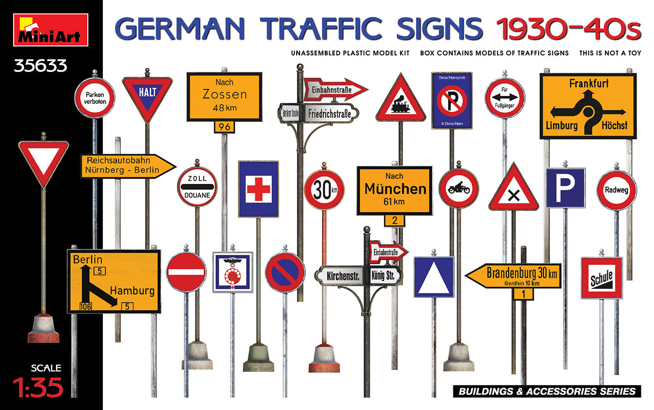 Panneaux de signalisation allemands (années 193-40)