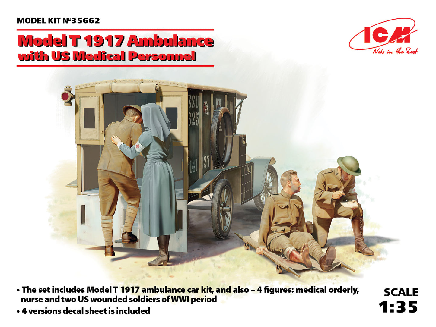 010 - Ford Model T 1917 Ambulance and Medics - primary image