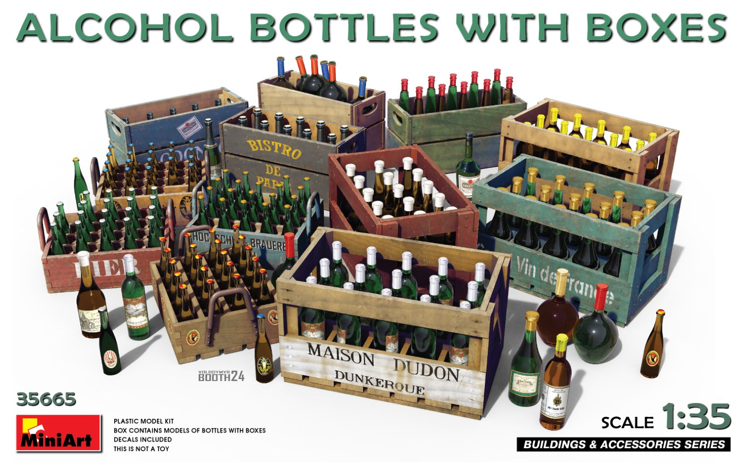 Alcohol Bottles and Crates