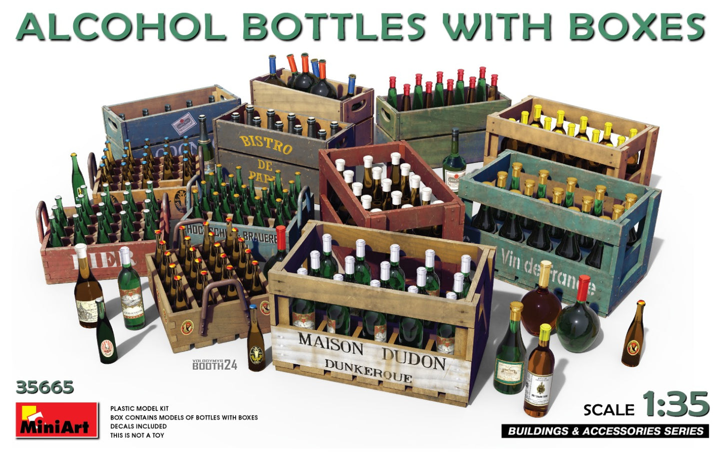 Alcohol Bottles and Crates