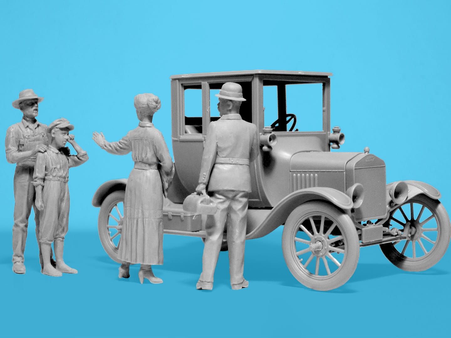 ICM - 35829 - Ford Model T 1918 ‘Doctor on Call’ - unpainted model