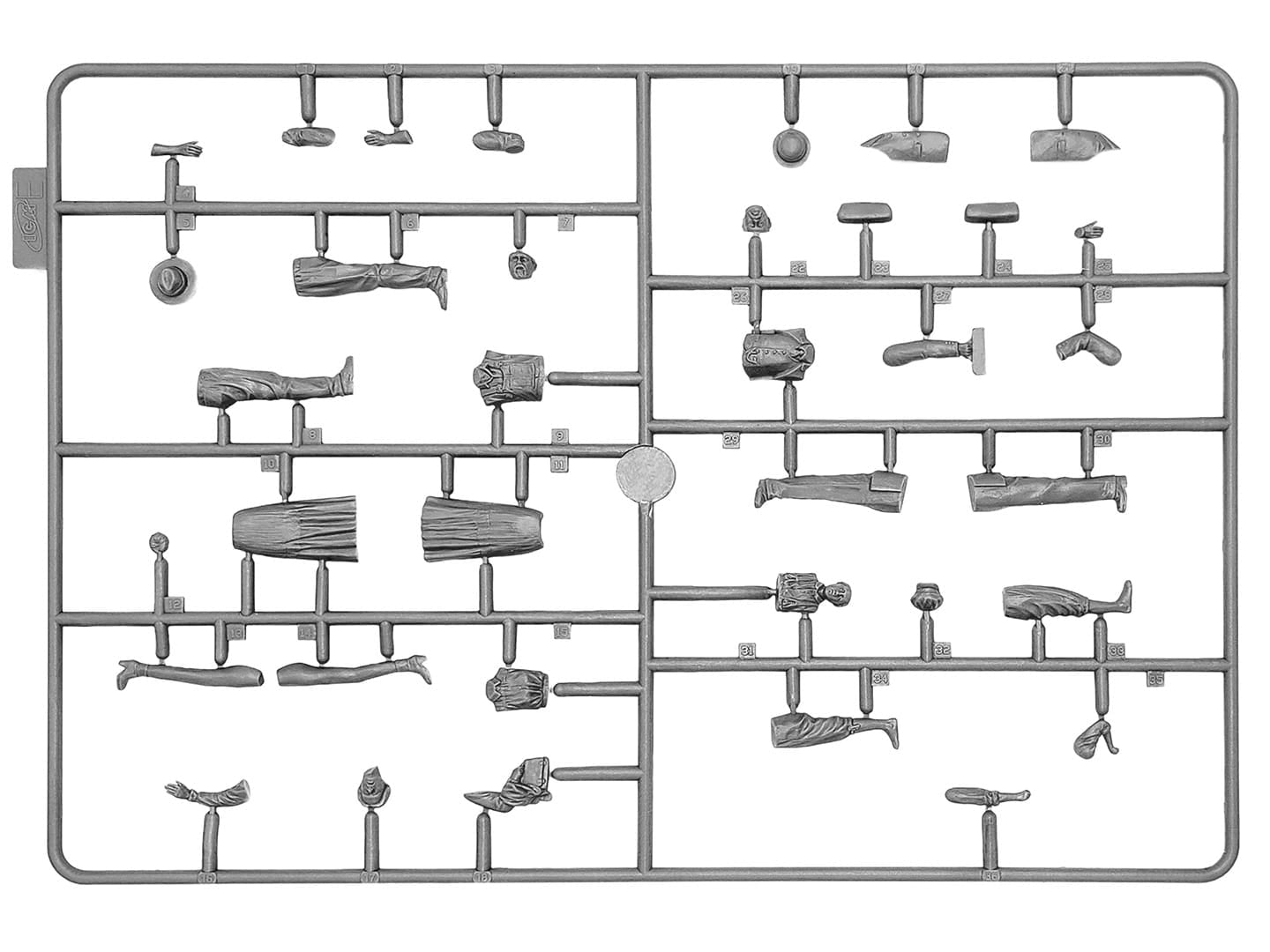 203 - ICM - 35829 - Ford Model T 1918 ‘Doctor on Call’ - sprue