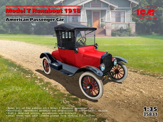 010 - ICM - 35831 - Ford Model T 1918 ‘Runabout’ - primary image